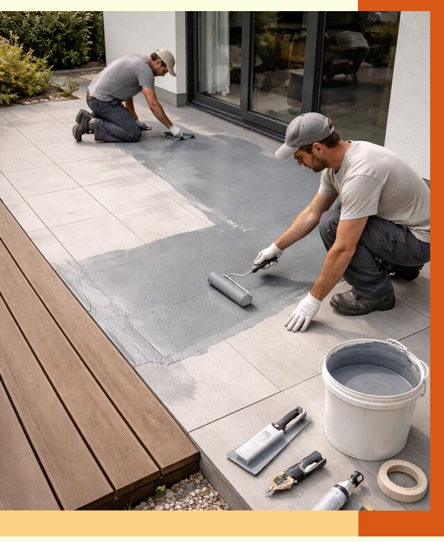 Гидроизоляция террасы в Сальске под ключ от 7626 руб./м² | ТепломастерСлс