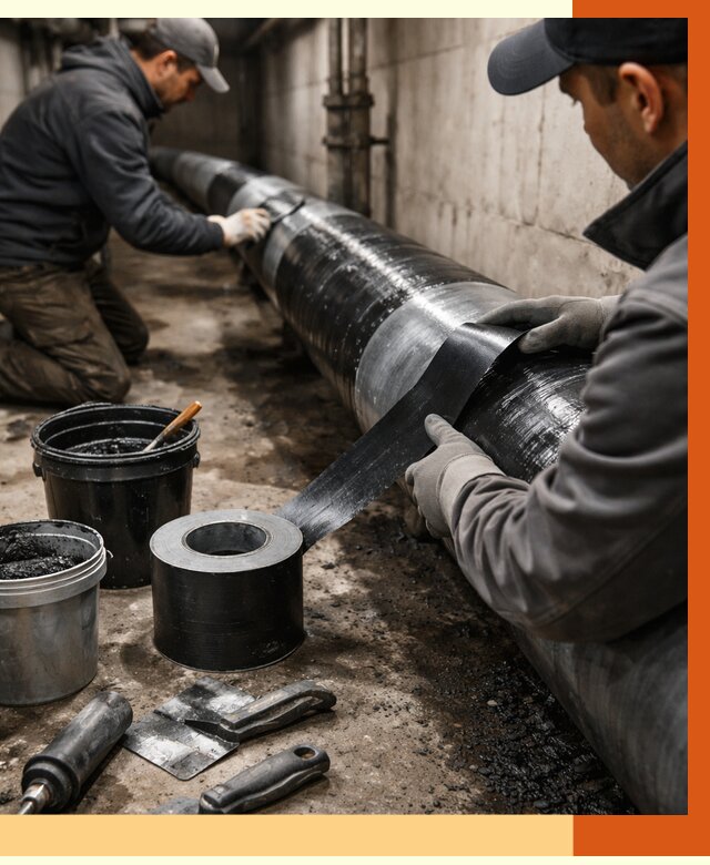 Гидроизоляция труб в Сальске от 2542 руб. — профессиональная герметизация | ТепломастерСлс