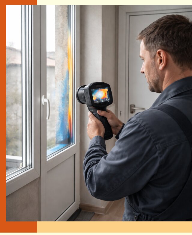 Тепловизионное обследование окон и дверей в Сальске