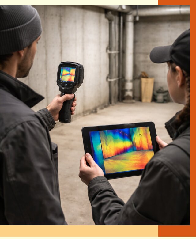 Тепловизионное обследование подвала в Сальске от 4576 руб. — проверка гидроизоляции | ТепломастерСлс