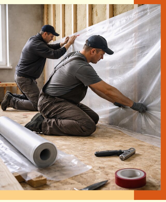 Монтаж пароизоляции в Сальске от 2542 руб. — установка и укладка под ключ | ТепломастерСлс