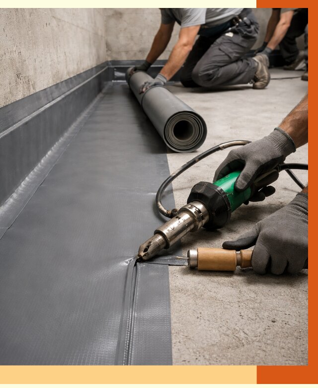 Монтаж гидроизоляционной мембраны в Сальске от 1012 руб/м2 | ТепломастерСлс