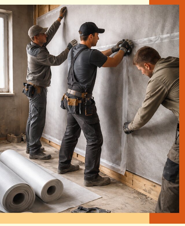 Монтаж ветроизоляции в Сальске от 4576 руб./м2 — профессионально | ТепломастерСлс