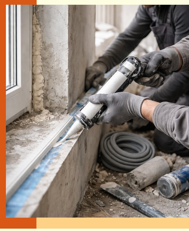 Герметизация стыков и примыканий зданий в Сальске