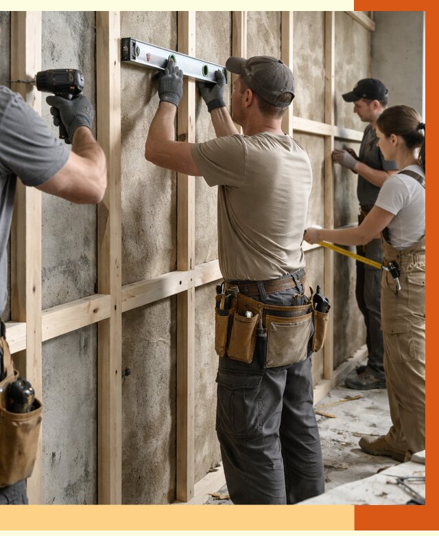 Монтаж обрешетки под утепление в Сальске от 1169 руб/м² | Заказать у ТепломастерСлс